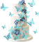 40 Stück 3D Lebendige Schmetterling Cupcake Topper Gemischte Stile Hohle Schmetterling Tortendeko Geburtstag Butterfly Tortendeko Hochzeit Jahrestag Baby Shower Geburtstag Party Kuchen Dekoendeko Blau