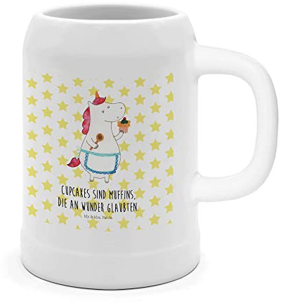 Mr. & Mrs. Panda Bierkrug Einhorn Küchenfee, Steinzeug, 500 ml