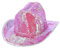 Smiffys Fever-Deluxe-Pailletten-Cowgirl-Hut, schillerndes Pink