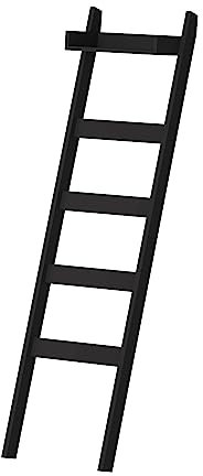 POXAKA Blanket Ladder with Shelf, 5 Tier Towel Racks, Bamboo Blanket Holder, Decorative Blanket, Quilt, Towel, Scarf Ladder Shelves for Livingroom, Bedroom, Bathroom, Farmhouse (Black)
