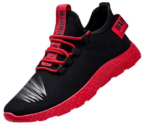 UnoSheng Turnschuhe Herren Schwarz Sportschuhe - Schuhe Herren Sneaker Atmungsaktiv Leicht Laufschuhe Weichen Sohle Freizeitschuhe StraßEnlaufschuhe LäSsige Bequeme Fitnessschuhe Walkingschuhe