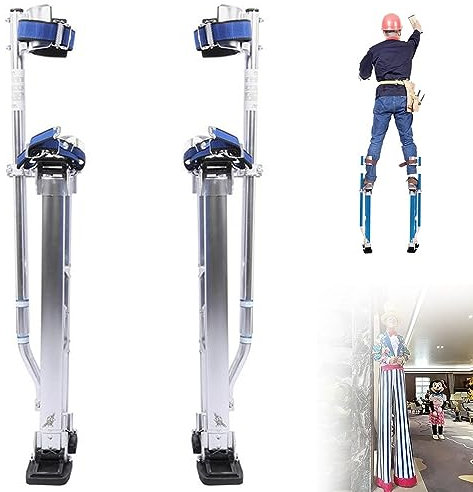 Stelzen Maler,Trockenbau-Stelzen, Hebewerkzeug Für Trockenbau-Decke, Stelzen Aluminium Professionelle, Einstellbare Trockenbau Installoo Stelzen Werkzeug Maler, 225lbs Last 46-76cm