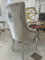 Chesterfield Stuhl Barock Samt Beige Silbr Edelstahl Esszimmerstühle Polsterstuh