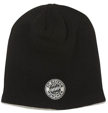 FC Bayern München Wendemütze I Strickmütze I Beanie I Erwachsene I Schwarz/Grau
