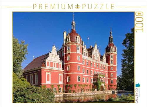 CALVENDO Puzzle Schloss Muskau im Fürst-Pückler-Park in Bad Muskau | 1000 Teile Lege-Größe 64 x 48 cm Foto-Puzzle für glückliche Stunden