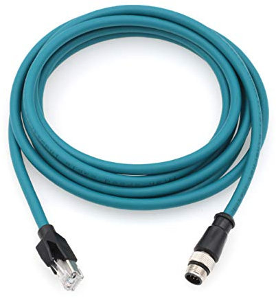 HangTon Ethernet M12 8 Pin A-Code RJ45 CAT 7e Kabel für Cognex Omron Vision Sensor Barcode Reader Scanner Automation Netzwerk 20m