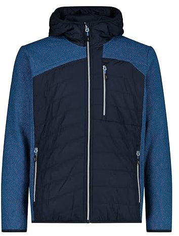 CMP Herren Hybrid Hoodie Jacke, black blue, 52