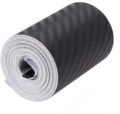 Nastro adesivo per battitacco auto, in fibra di carbonio, impermeabile, antigraffio, universale, 10 cm x 5 m