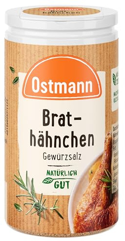 Ostmann Gewürze - Brathähnchen Gewürzsalz | Würzig-pikanter Geschmack für Geflügelgerichte wie Chicken Wings | 50 g in der Streudose