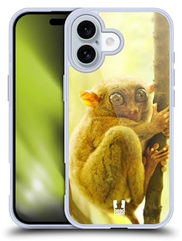 Head Case Designs Tarsier AFFE Bekannte Tiere Soft Gel Handyhülle Hülle kompatibel mit Apple iPhone 16