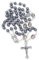 KMIMO Collier de perles de perle de verre 6 mm, chapelet catholique pour femmes, chapelet de communion avec sac en velours