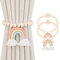 Hshenjhu 2 Stück Magnetische Vorhang Raffhalter, Vorhang Raffhalter Regenbogen, Vorhangseil Raffhalter Vorhangseil Raffhalter, Vorhang Seil Schnallen für Haus, Büro, Wohnzimmer, Schlafzimmer Deko