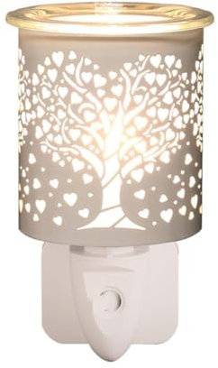 Aroma White & Gold Heart Tree Plug In Wax Melt Warmer