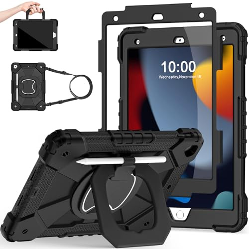 Scnioy Custodia per iPad 9a generazione iPad 9th Generation iPad 9th 8th 7th Generation iPad 10.2 pollici iPad 9th Gen Cover con pellicola protettiva per schermo portapenne TabletCases per bambini