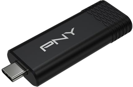PNY 2TB PRO Elite V3™ Type-C® USB 3.2 Gen 2 Flash-Laufwerk – Bis zu 1000 MB/s Lesen, bis zu 800 MB/s Schreiben, Extreme Leistung für Datenspeicherung und -Übertragung Premium-Metalldesign, USB-C