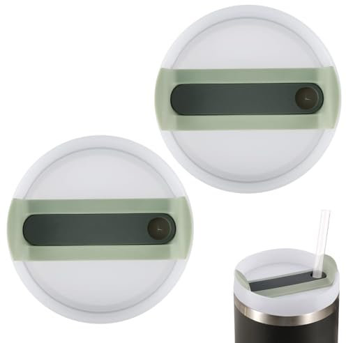 Thapncow 2 Stück Cup Deckel Ersatz für, auslaufsicher, spritzwassergeschützt, wiederverwendbar,Kein Auslaufen Tumbler Becherdeckel Zubehör für