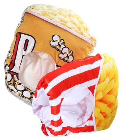 CAXUSD 1 Juego De 2 Piezas sombrero de transformación de mascotas sombreros graciosos plushies comida de peluche sombrero de disfraz de papas fritas Accesorio para foto Sombrero divertido