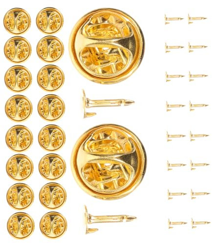 TEHAUX 50pcs Brooch Cufflinks Enamel Pin Back Locking Pin Back Butterfly Clutch Badge DIY Brooch Supply Making Parts for Accessories