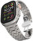 OBAEHH Correa de acero inoxidable para Apple Watch Ultra 2 Band 49 mm 45 mm 44 mm 42 mm, correa de metal con cierre plegable para Apple Watch Series 9 8 7 6 5 4 3 2 1 Ultra/Ultra 2 Men(AP-Titanium)