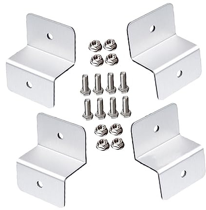 AKOOSY 4pezzi Staffa z in Alluminio Per Pannelli Fotovoltaici Kit Per Montaggio Su Tetto Camper e Barche Supporto Leggero e Resistente Per Pannelli Fotovoltaici Rv e Strutture Esterne