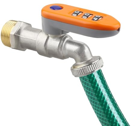 Outside Tap Lock with Padlock - Included Prevents Unwanted Use and Water Theft, Water Valve Device for Apartment Dormitory Rental Farm Home Yard - Waterproof Outside Faucets Locks System