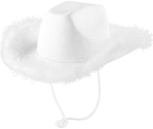 Generisch Cowboyhut mit rosa Krone, Rosa Westlicher Cowgirl-Hut, Damen Cowboyhut, für Party Halloween Karneval Kostüm Kostümzubehör,Pinker Hut,Elegant und modisch