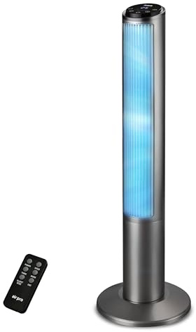 Air Pro 40 Tower Fan SmartVoice™ Control Oscillating Bladeless Fan with Remote - Tall Compact 3 Speeds Quiet 50W Motor Cooling Fan - Floor Standing Fan for Home Office - LED Display 15 Hour Timer