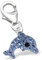 FANTASTIC NAILS COSMETIC COLLECTIONS Damen Delfin Charm Anhänger für Armbänder echt 925 Sterling Silber mit Zirkonia Bettelarmband Geschenkbox Karabiner Blau Delphin K445o +V2