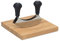noTrash2003 Wiegemesser mit Kräuterbrett zum feinen Hacken von Kräutern - Bambusbrett aus Holz, Küchenhelfer für Küche und Co