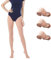 MANZI 3 Paare Ballettstrumpfhose für Damen Tanz Strumpfhosen mit Fuß 40 Den,Hautfarben,XX-Large