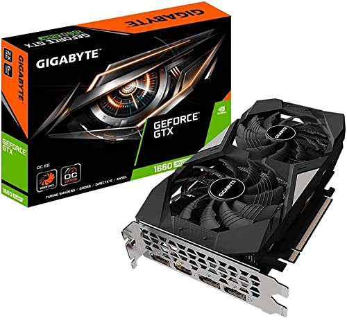 GIGABYTE Gv-N166SOC-6GD Carte Graphique GeForce GTX 1660 Super OC 6G, 2 Ventilateurs Windforce, 6 Go 192 Bits GDDR6, Carte vidéo