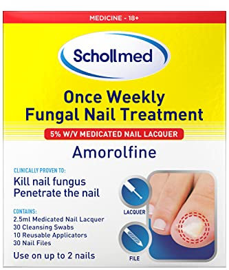 Schollmed Once Weekly Fungal Nail Treatment - Clinically Proven Fungal Nail Infection Treatment with Amorolfine, 2.5 ml