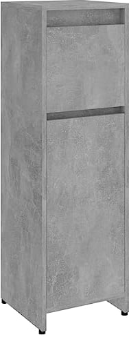 vidaXL Armoire de Salle de Bain, Meuble de Rangement avec Compartiment, Armoire de Toilette Maison Intérieur, Gris Béton Bois d’Ingénierie