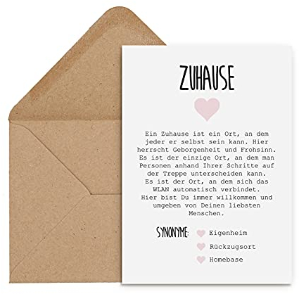 Nastami Postkarte DEFINITION inkl. Briefumschlag (Zuhause)