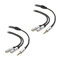 Cable Matters 2-Pack Kopfhörer Mikrofon Verzweigungskabel 20cm, 3,5mm-Stecker auf Dual-Klinke (3,5mm-Headset-Verzweigung) Schwarz