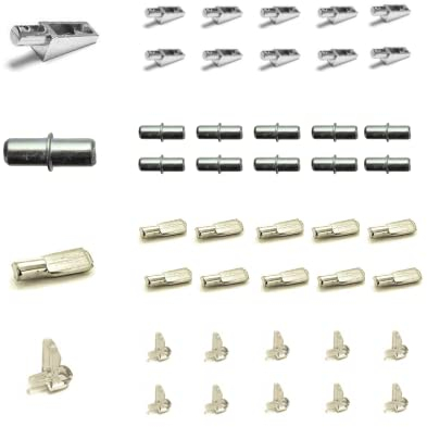 Kit 40 Pezzi - Supporti Reggipiani Reggivetro Mensoline Ripiani interni legno Per fissaggio mensole armadio guardaroba mobili scaffali - Made in Italy