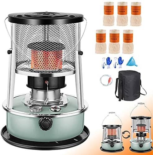 Petroleumheizung für Innenräume Petroleumheizung mit Trafoschutz, mobile Heizung ohne Strom im Innenraum mit 6 Dochten, Petroleumheizung