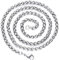 BCughia Ketten, Edelstahl Kette Herren Silber 3mm Weizenkette Halsketten Weihnachten Geschenke für Herren 90cm (36)