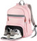 MoKo Gym Backpack, 15.6 Inch Stylish Travel Backpack with Shoe Compartment, Anti Theft Water Resistant Laptop Backpack for Women/Girls/Nurse/Teacher/Travel, Pink + Gray