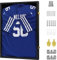 VERANI Trikot-Rahmen-Vitrine – Fußballtrikot Shadow Box – Jersey-Display-Rahmen mit 98% UV-Schutz, Acryl und Metall-Aufhänger für Baseball, Basketball, Fußball, Hockey, Sportshirt und Uniform, Schwarz
