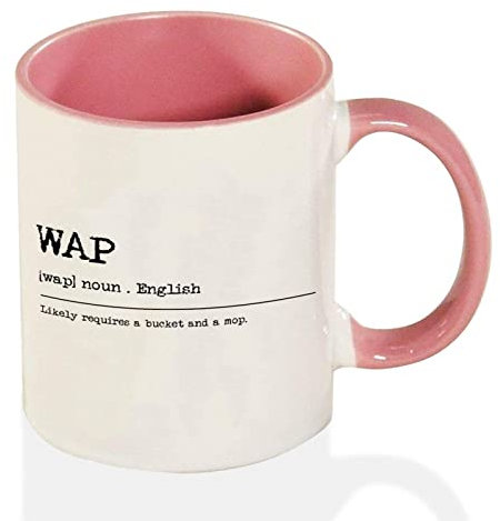 Two Tone Pink Mug Wap Coffee Mug, Wap Definition Funny Coffee Mug Cup, Tea Mug Gift 11 OZ