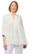 Ulla Popken Tunique à col Calice, Blanc Neige, 52-54 Femme