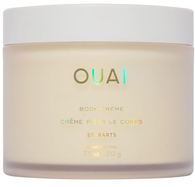 OUAI Body Cream, St. Barts - Hydrating Whipped Body Cream with Cupuaçu Butter, Coconut Oil and Squalane - Softens Skin and Delivers Healthy-Looking Glow - Sulfate-Free Skin Care - 7.5 Oz
