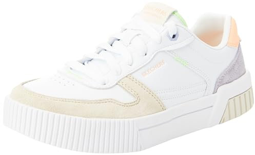 Skechers Jade Stylish Type, Giada Tipo Elegante Donna, White Duraleather Multi Trim, 37 EU