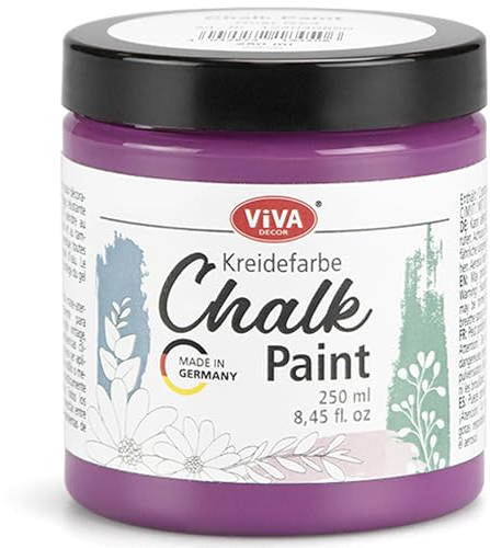 Viva Decor Chalk-Paint - Lavender Mood - Lavendel 250ml - Kreidefarbe für Möbel, Wand und Deko, Mattes Finish, Hochpigmentiert, Ideal für Shabby Chic & Vintage für Holz/andere Oberflächen