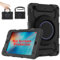 ROISKIN iPad Mini Case: 7.9 inch 2019/2015 Kids Shockproof Case with Rotating Stand & Shoulder Strap & Pencil Holder for iPad Mini 5/4 (Black)