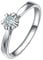 ANAZOZ Trauringe Platin 950, Ringe Moissanite 0.1 Karat und Moissanit Karat Verlobungsring Frauen größe 58 (18.5)