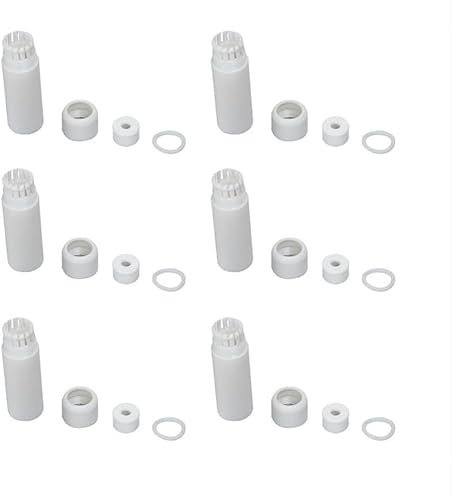 SJZBIN 6Sets White RJ45 Waterproof Connector Cap Cover POE NVR System Connection Lid Adapter Weatherproof Protector for Outdoor Network IP Camera CCTV Pigtail Cable