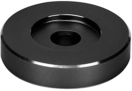 Adaptador de Registro de 45 RPM, Cúpula de Registro de Aluminio Adaptador de Tocadiscos 45 Hoja de Conversión de Orificio Grande Adaptador de Abrazadera Negro (Black)