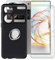 HGJTFANY Coque pour ZTE Nubia Z60 Ultra (6.8) + [2 Pièces Verre Trempé], avec Rotation 360 Degrés Anneau Support, Noir Anti-Choc TPU Case Souple Silicone Housse Etui pour ZTE Nubia Z60 Ultra